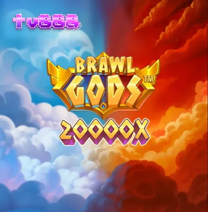 Tampilan visual slot Brawl Gods dengan tema pertempuran Zeus dan Hades